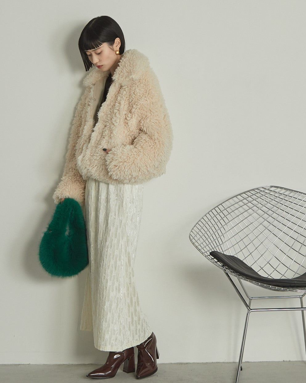 プードルボア2WAYカラーショートJK