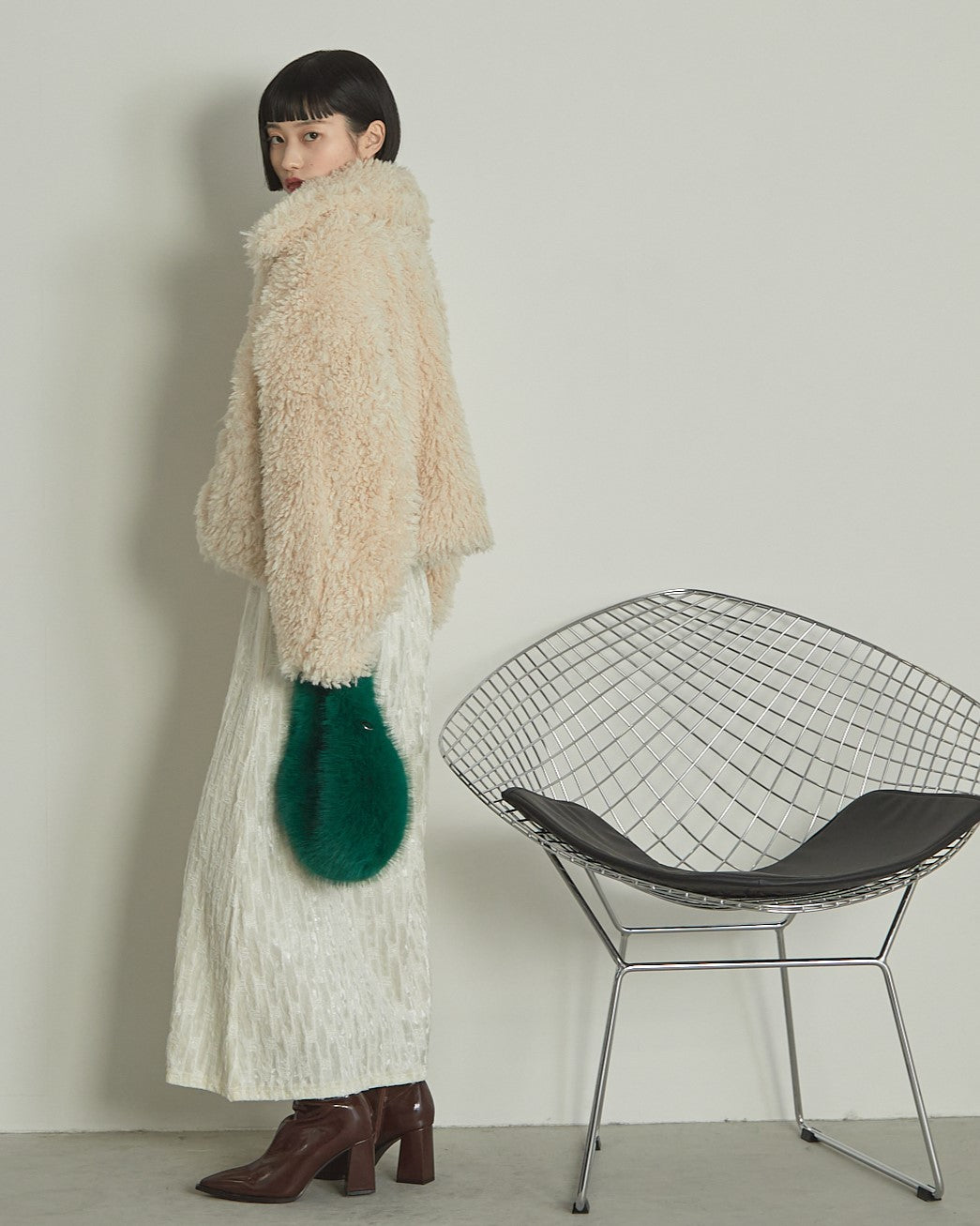 プードルボア2WAYカラーショートJK