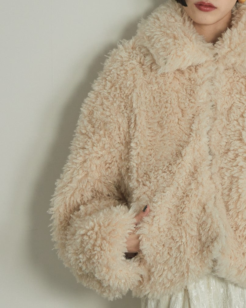 プードルボア2WAYカラーショートJK