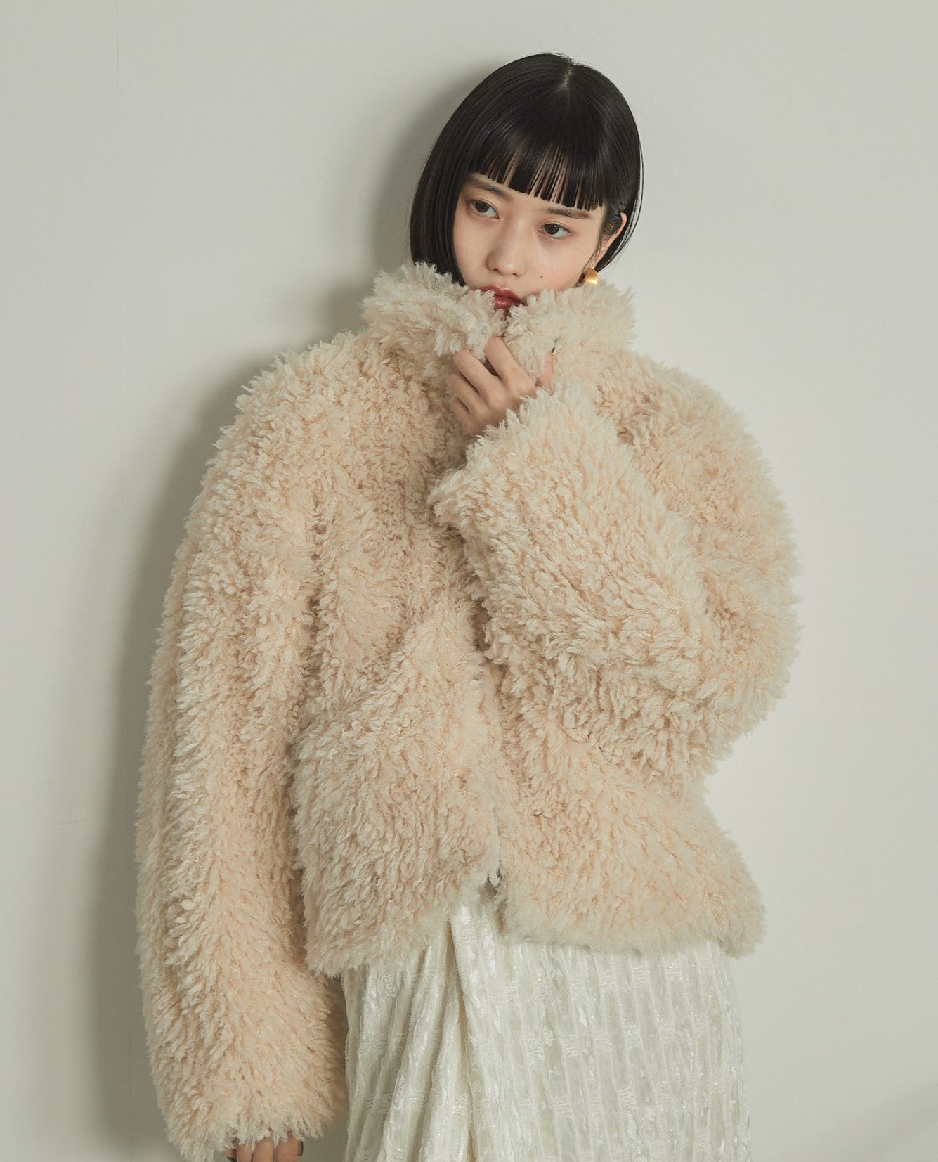 プードルボア2WAYカラーショートJK