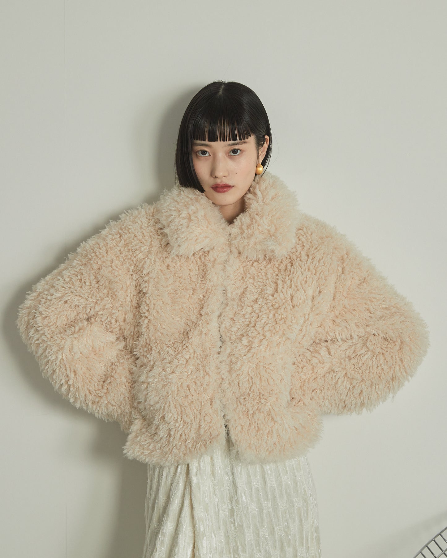 プードルボア2WAYカラーショートJK