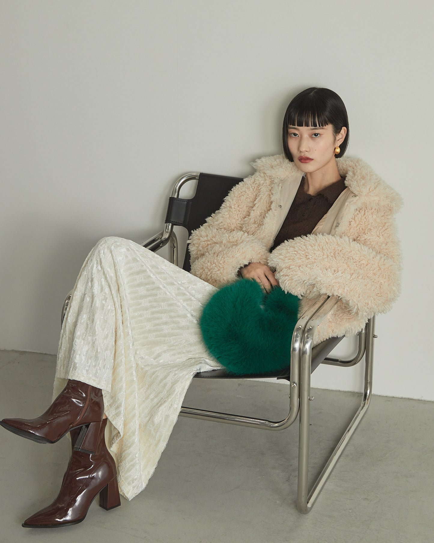 プードルボア2WAYカラーショートJK