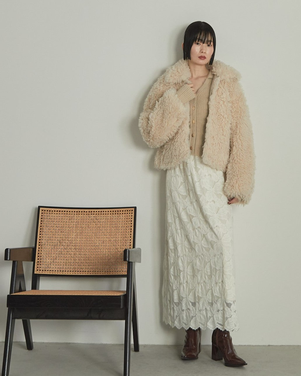 プードルボア2WAYカラーショートJK