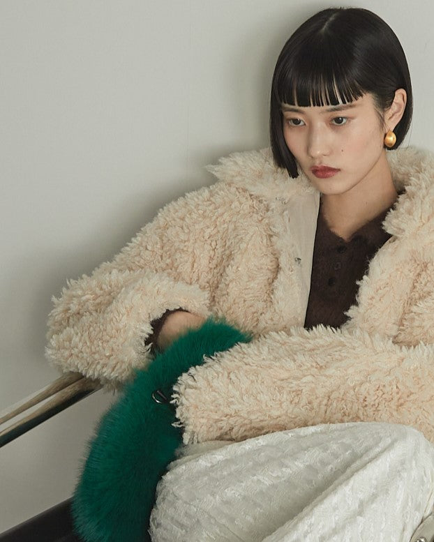 プードルボア2WAYカラーショートJK