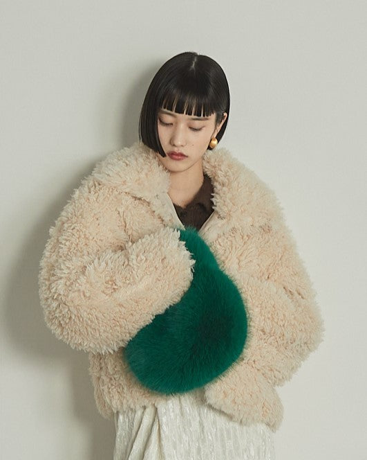 プードルボア2WAYカラーショートJK