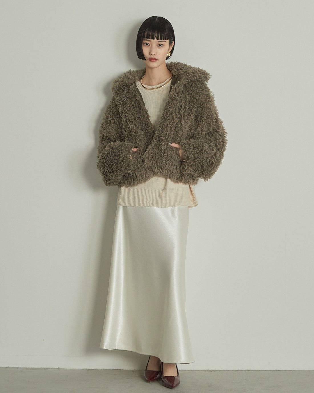 プードルボア2WAYカラーショートJK