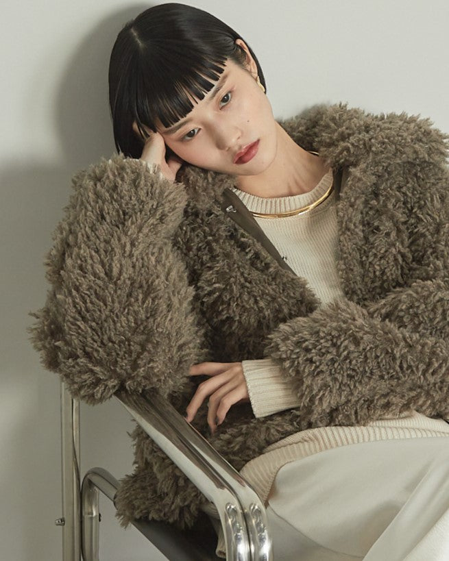 プードルボア2WAYカラーショートJK