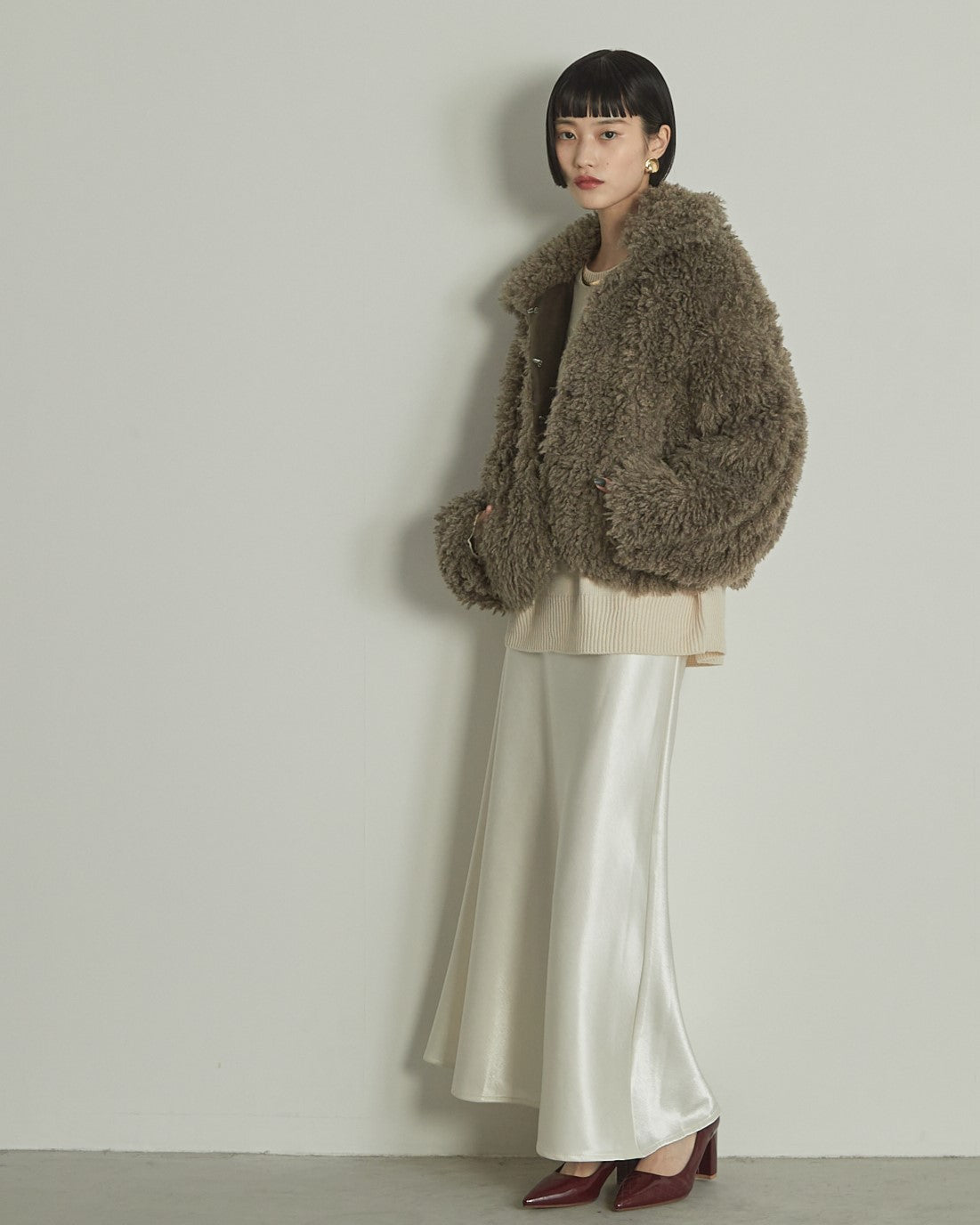 プードルボア2WAYカラーショートJK