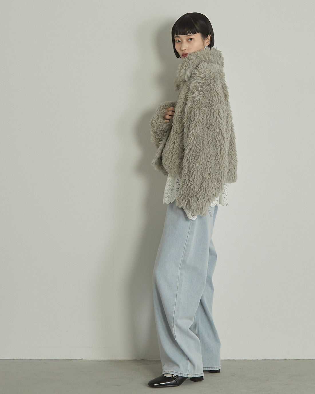 プードルボア2WAYカラーショートJK