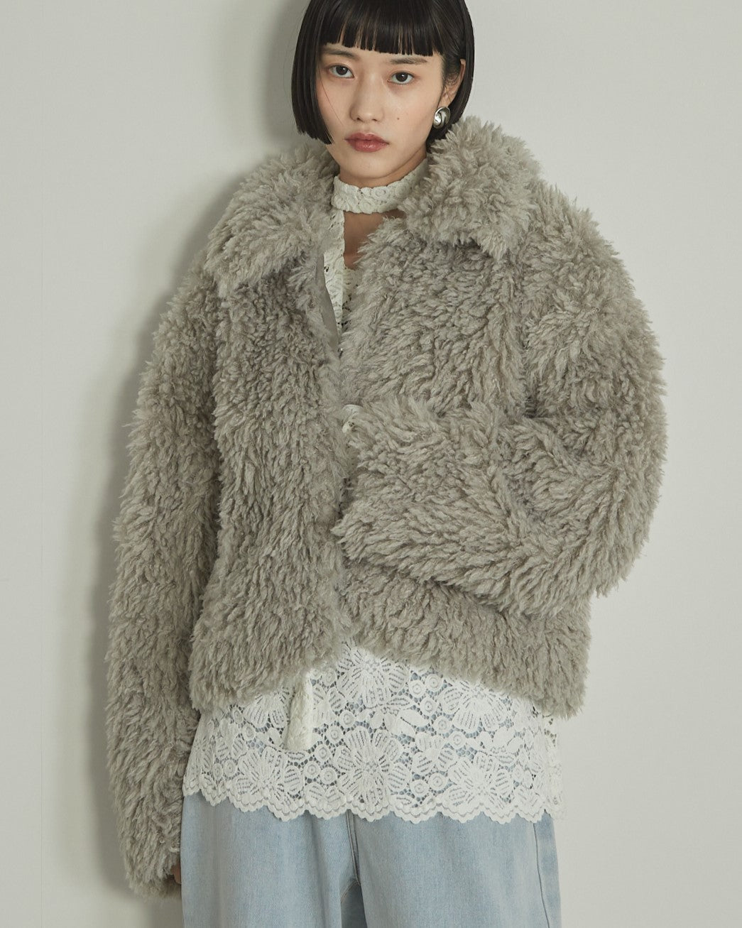 プードルボア2WAYカラーショートJK