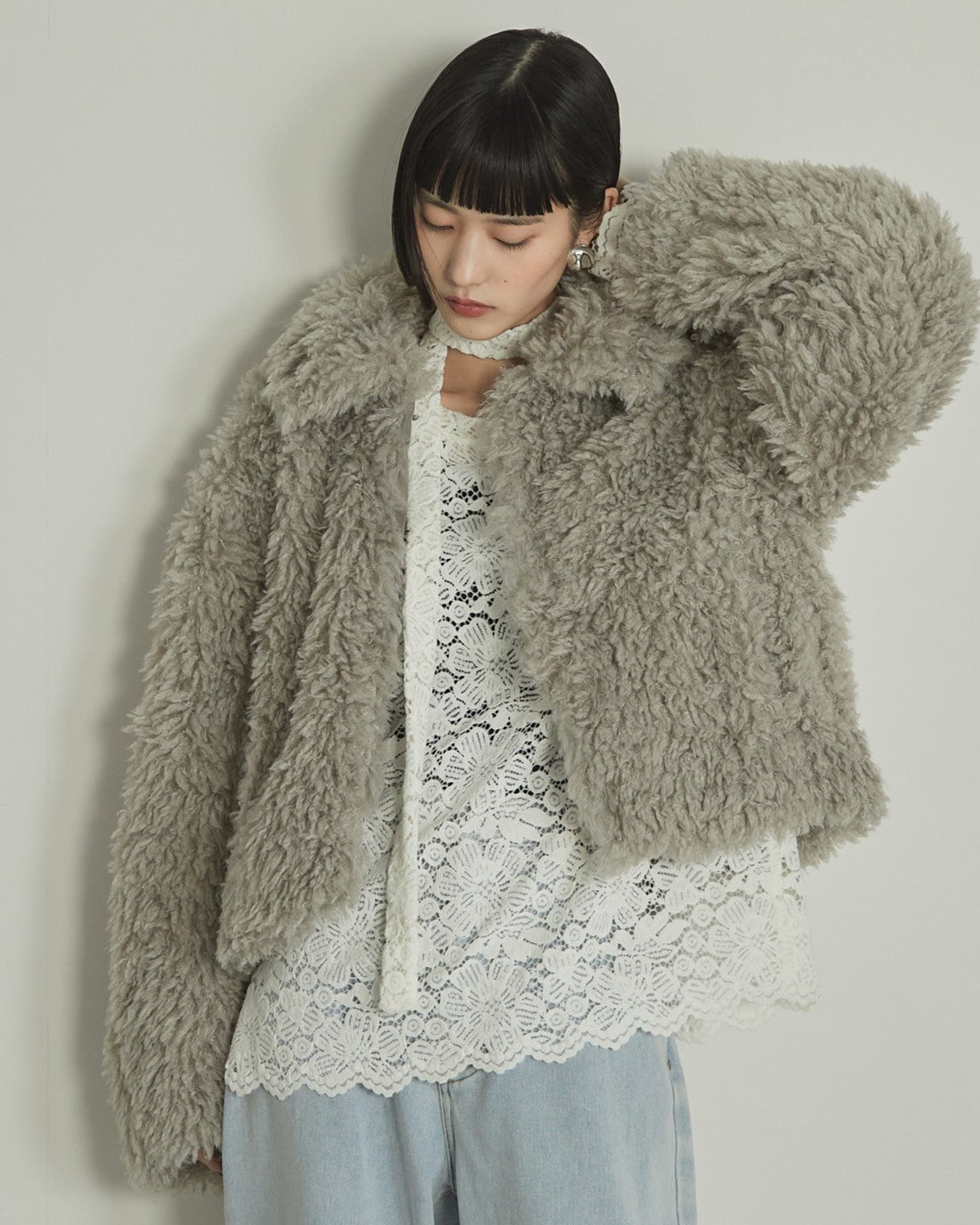 プードルボア2WAYカラーショートJK