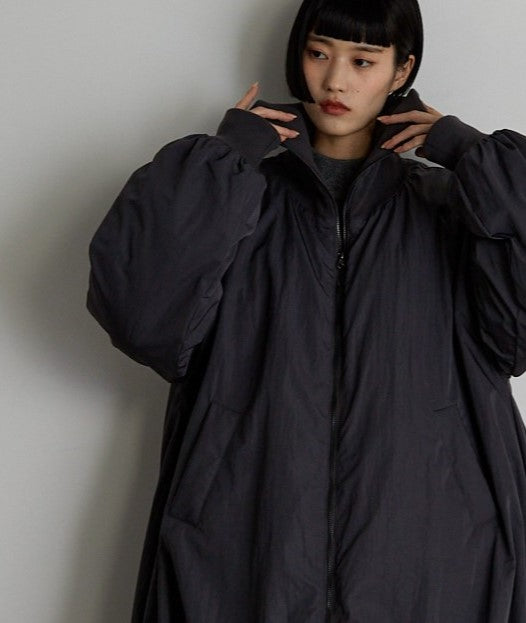 中綿バルーンリブコート