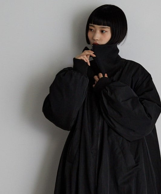 中綿バルーンリブコート