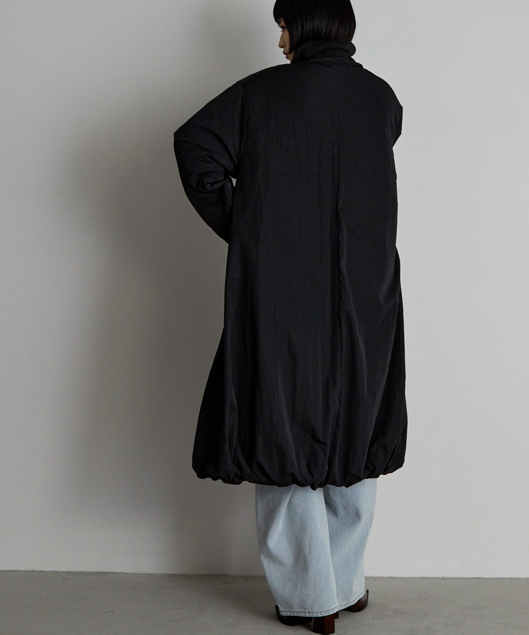 中綿バルーンリブコート