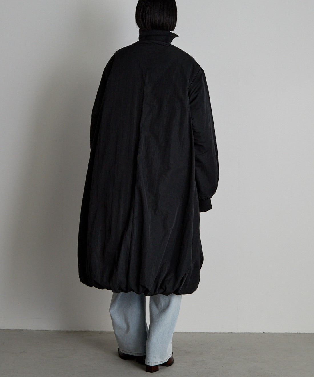 中綿バルーンリブコート