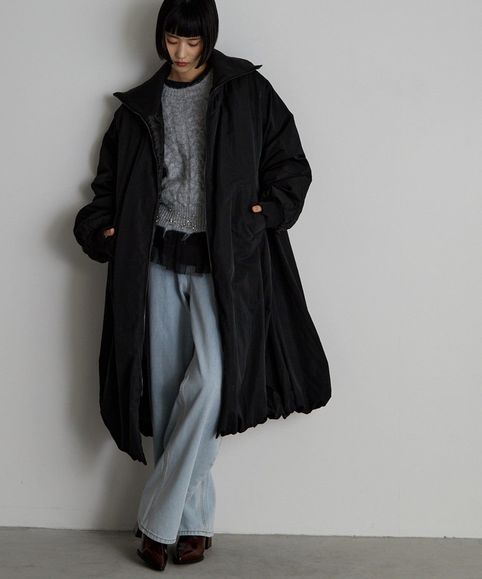 中綿バルーンリブコート