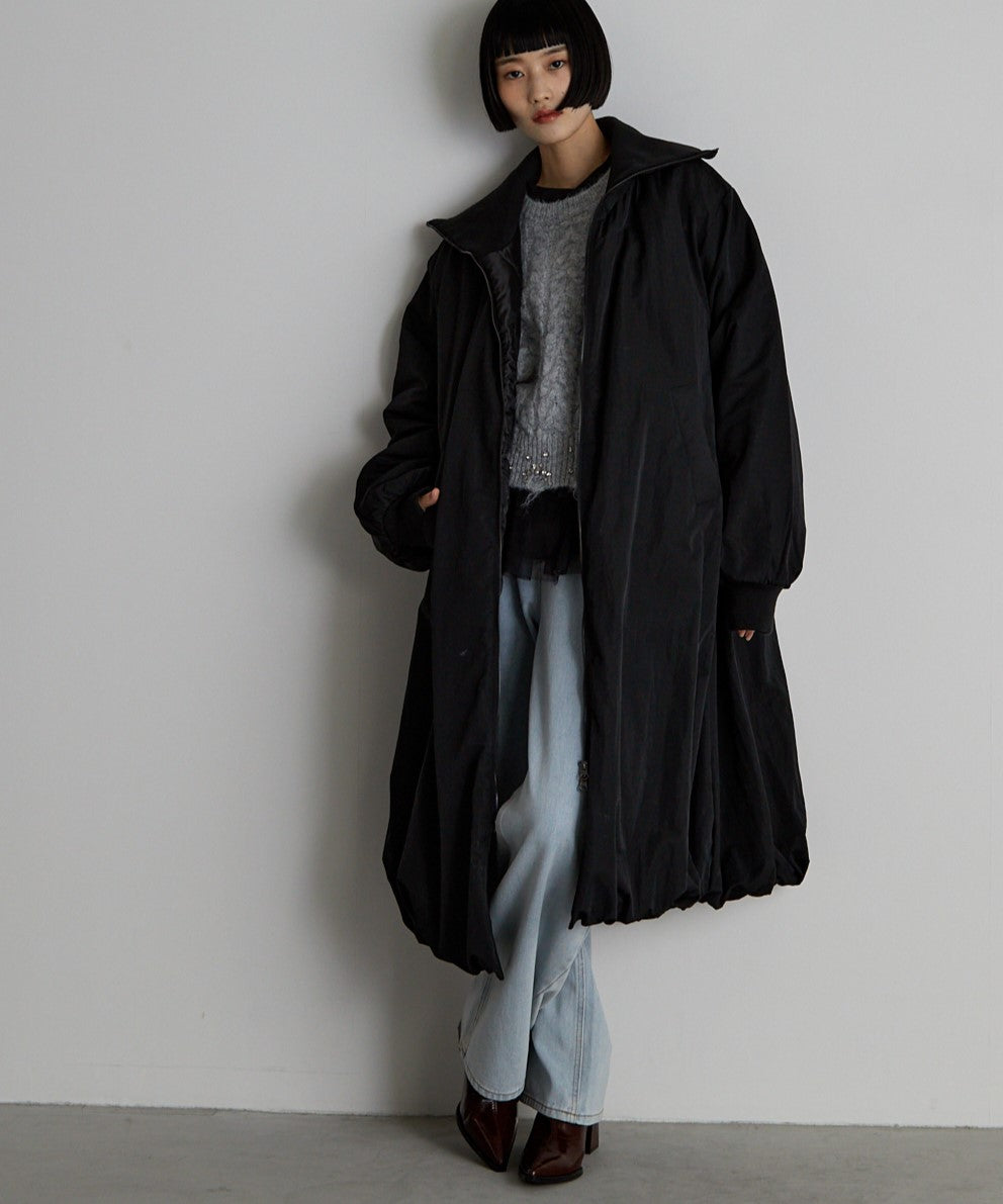 中綿バルーンリブコート