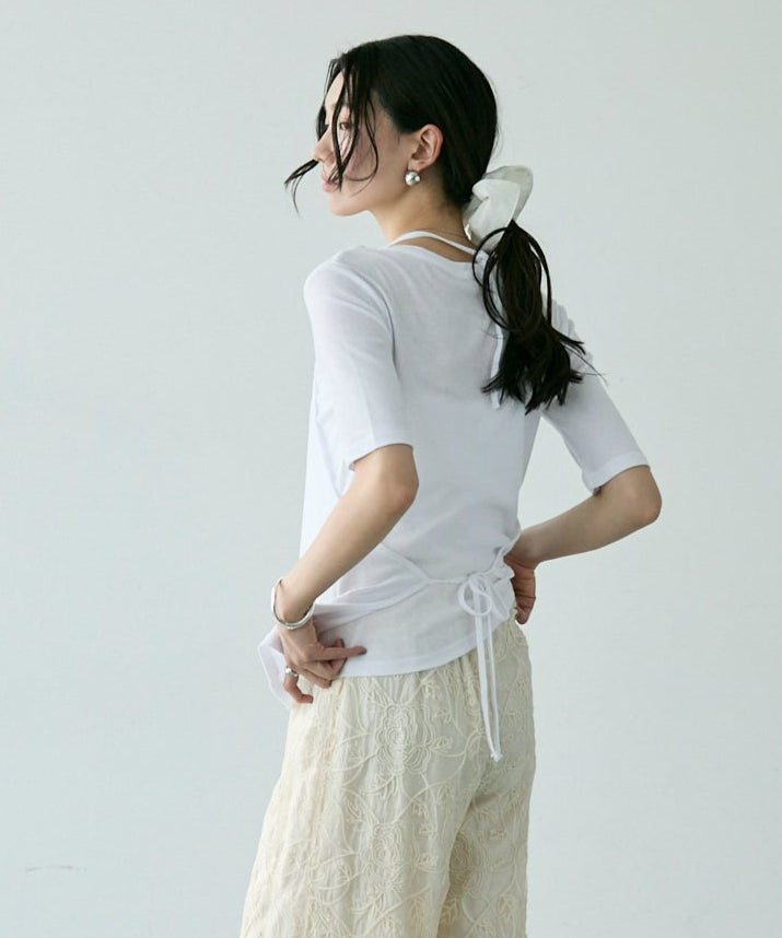 シアーフライスレイヤード風プルオーバー