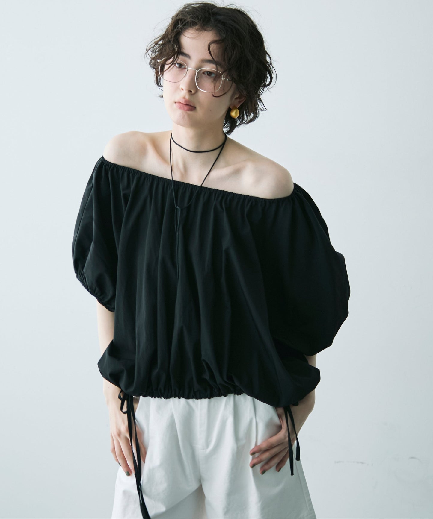 シワムジバルーンブラウス