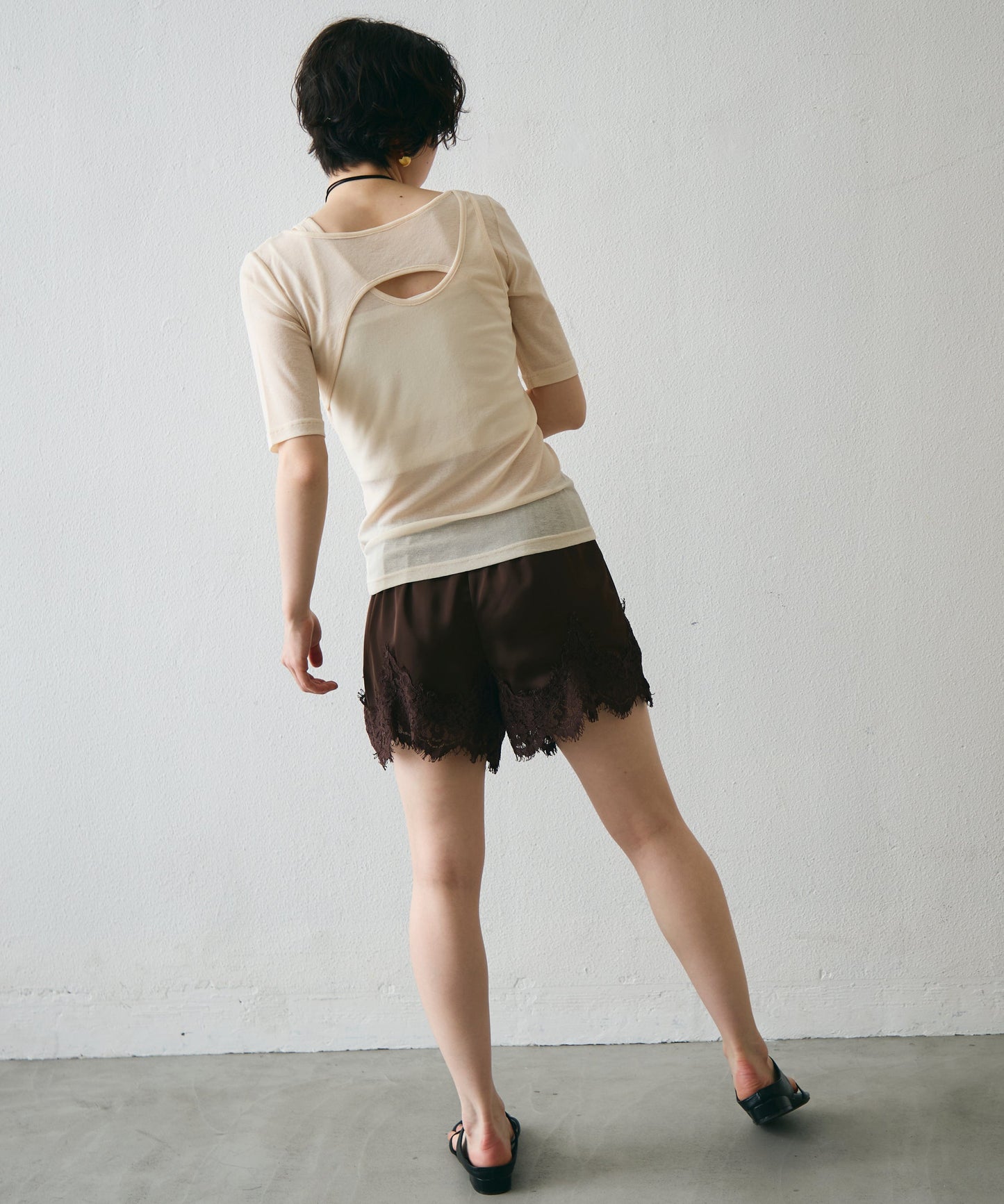 カットシアーアシメレイヤード風T
