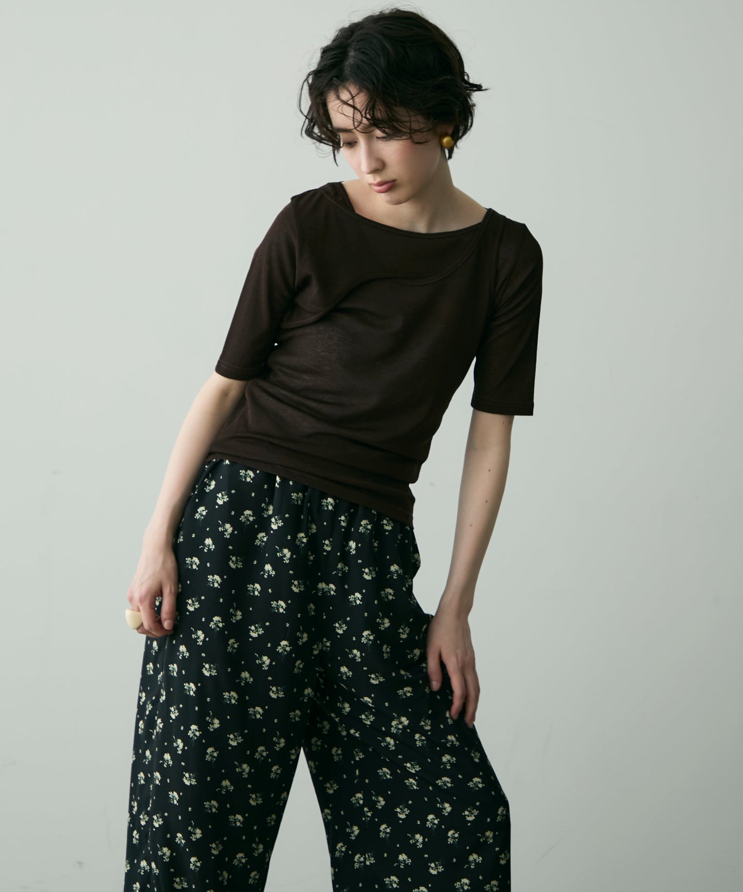 カットシアーアシメレイヤード風T