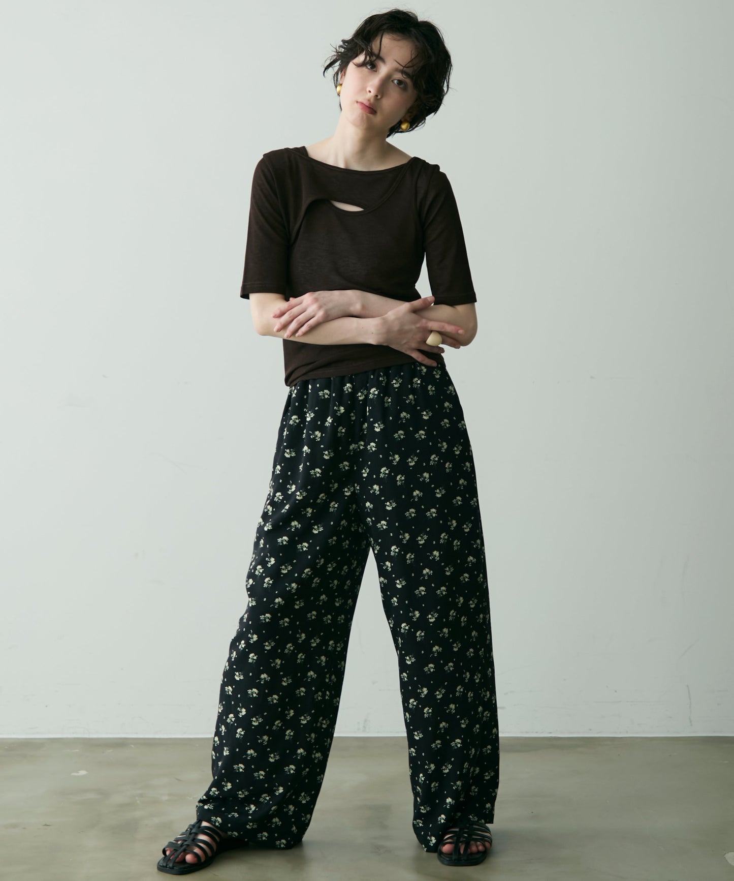 カットシアーアシメレイヤード風T