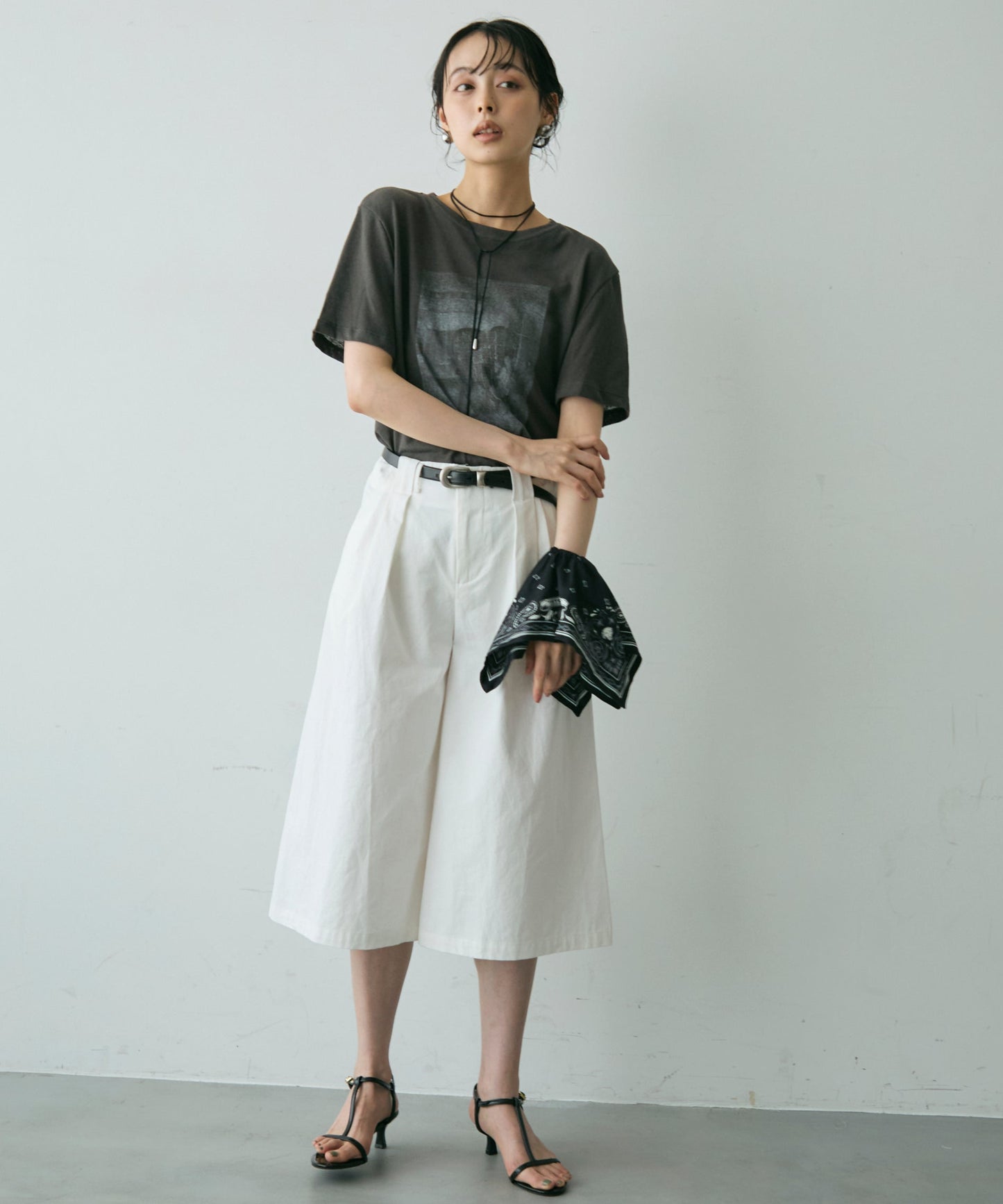 フォトプリントシアーTシャツ