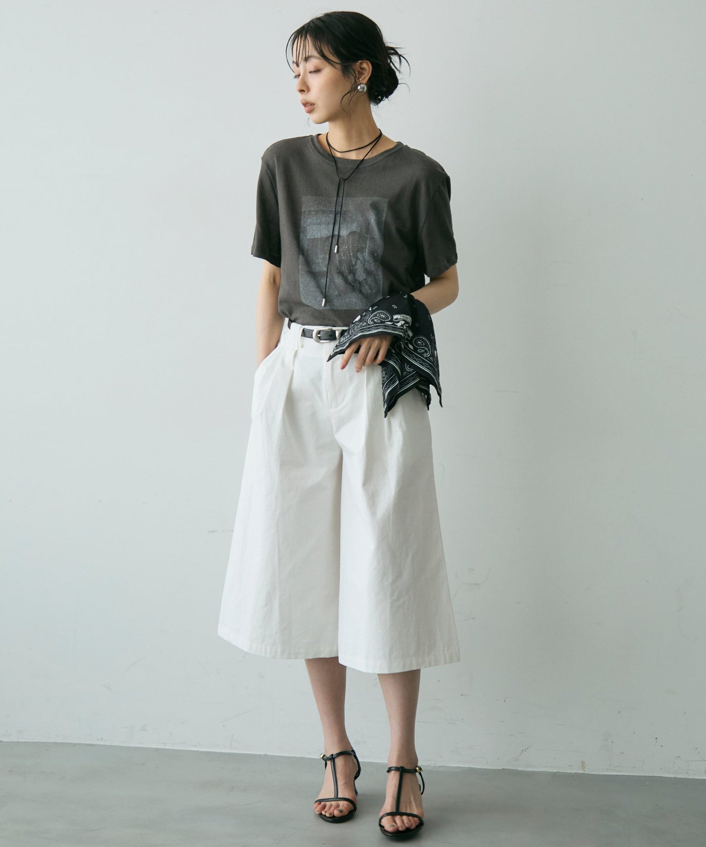フォトプリントシアーTシャツ