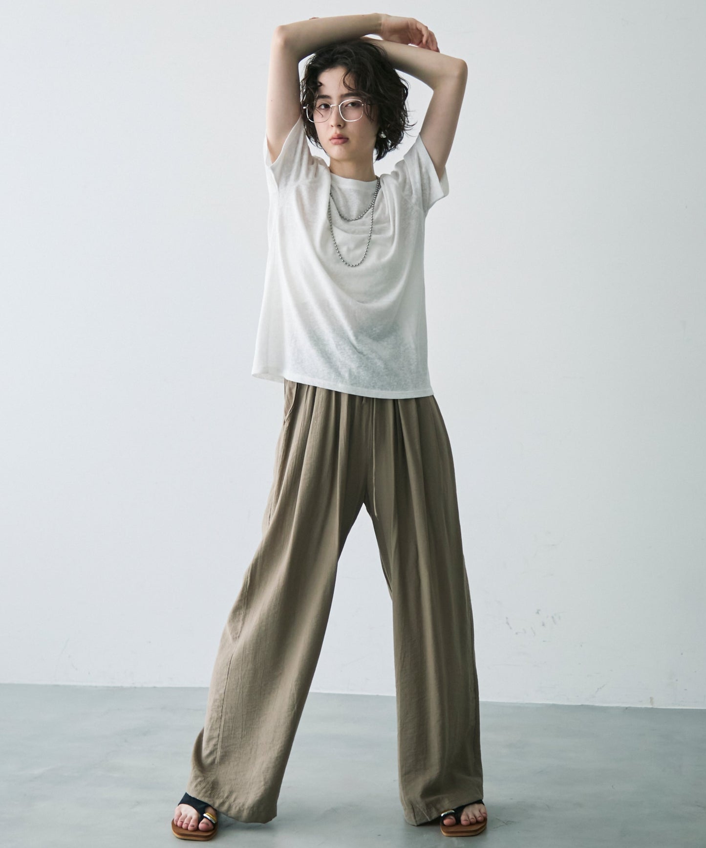 シアークルーネック半袖Tシャツ