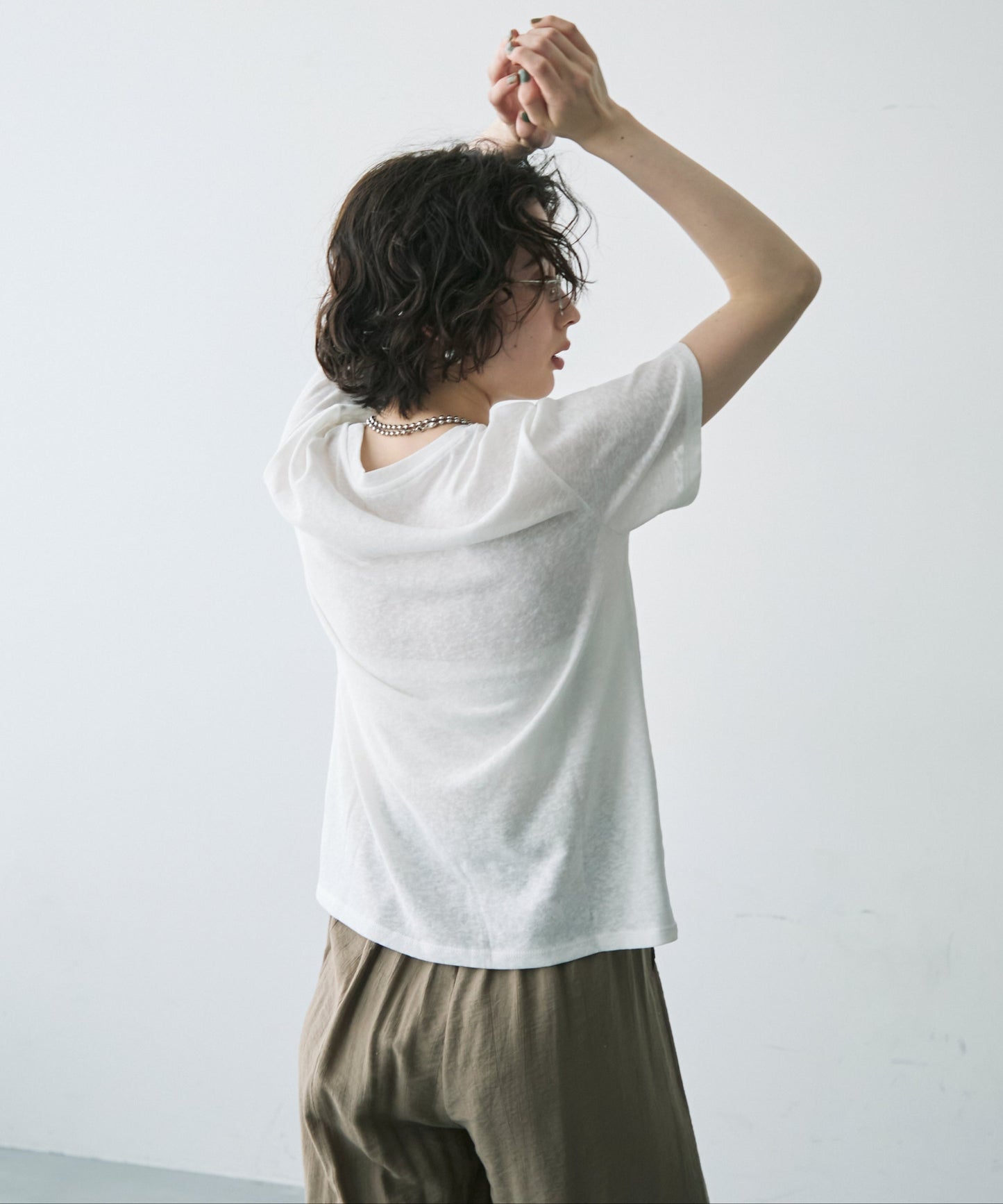 シアークルーネック半袖Tシャツ