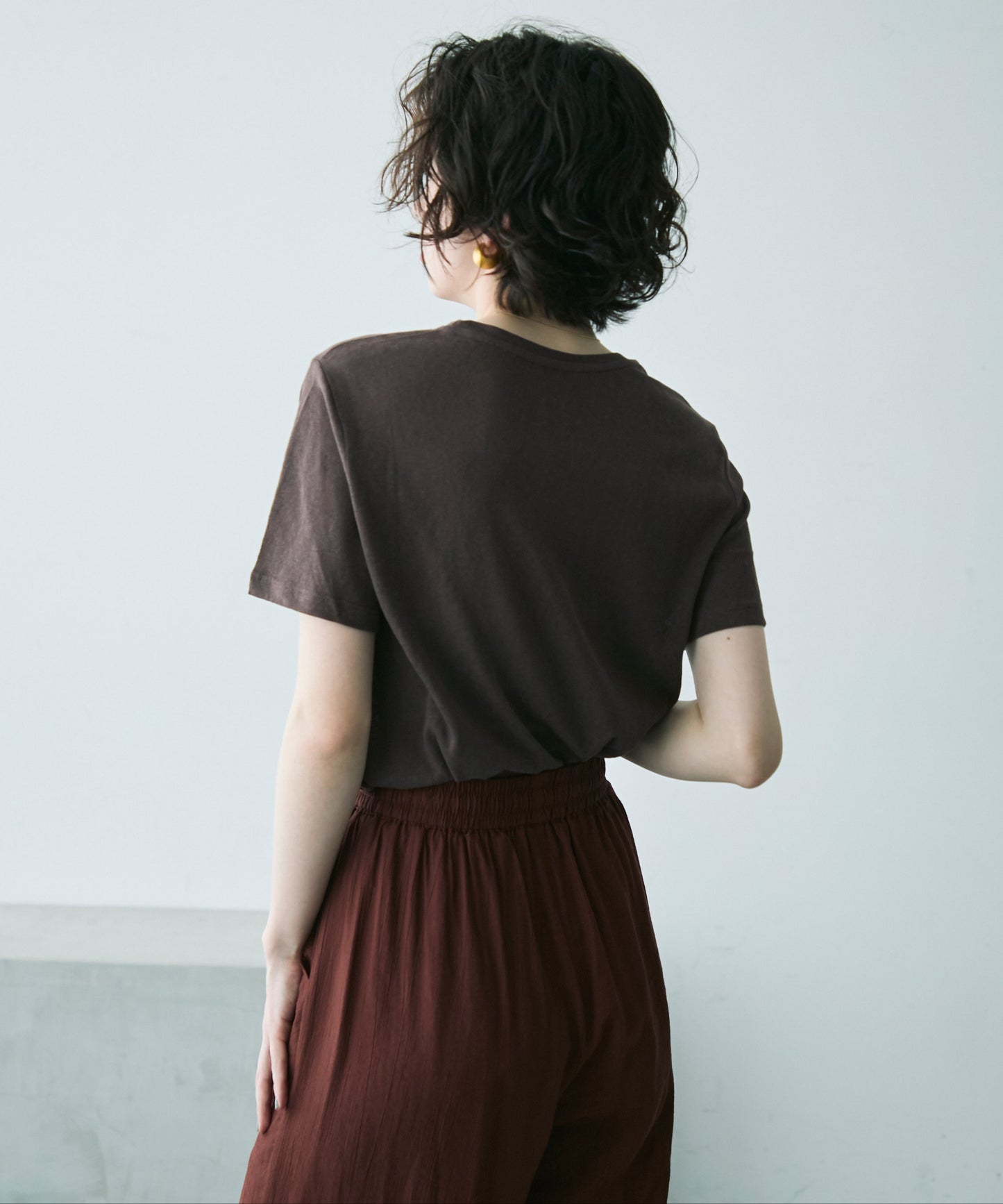 シアークルーネック半袖Tシャツ