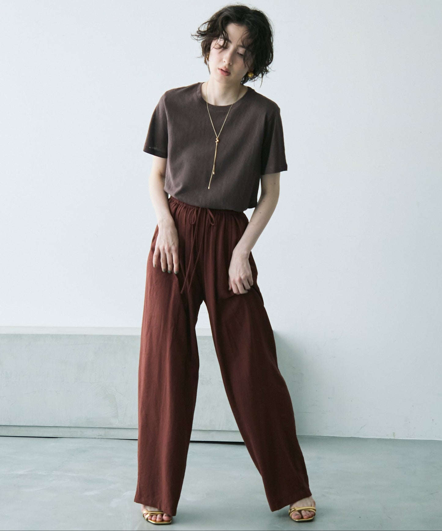 シアークルーネック半袖Tシャツ