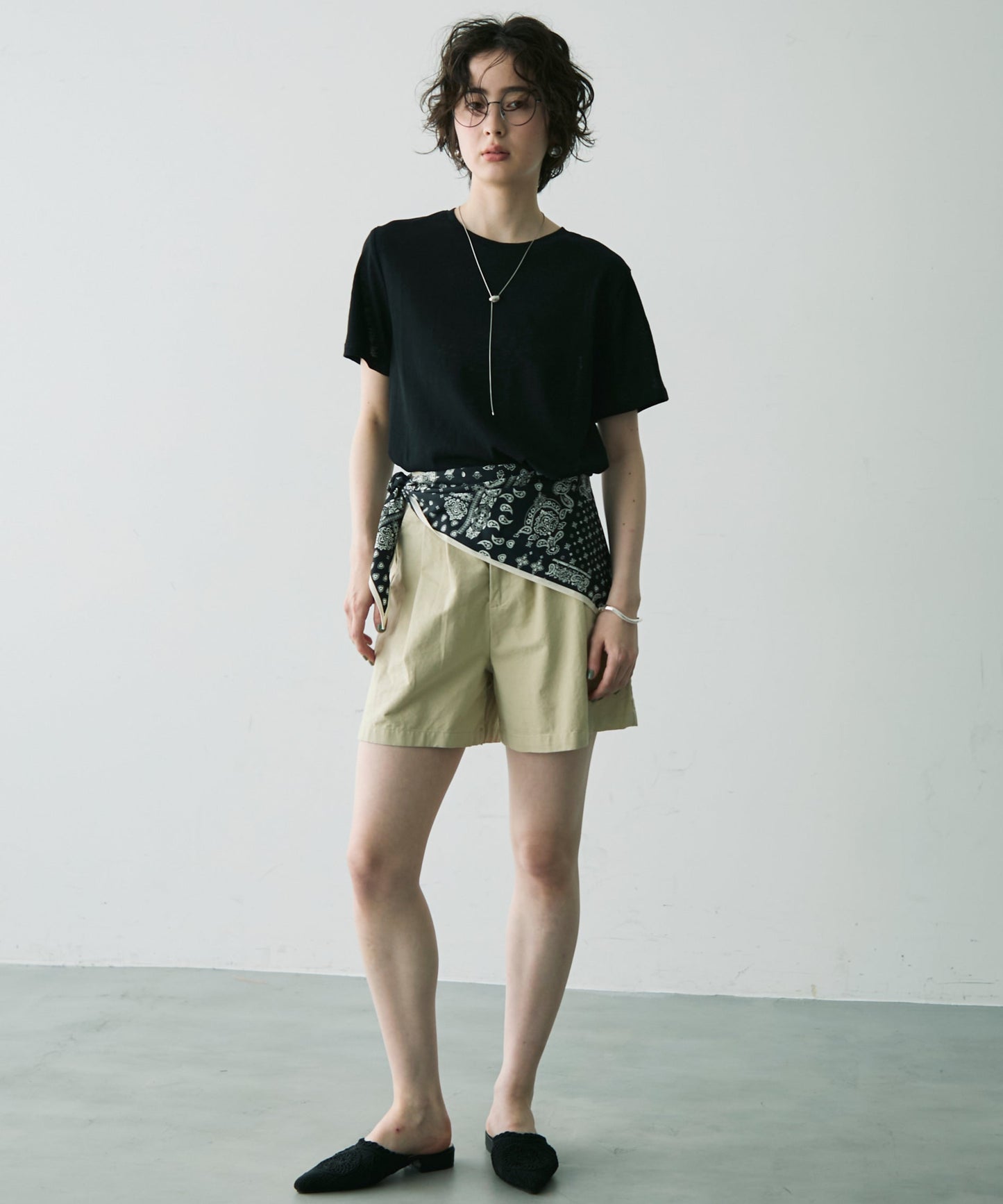 シアークルーネック半袖Tシャツ