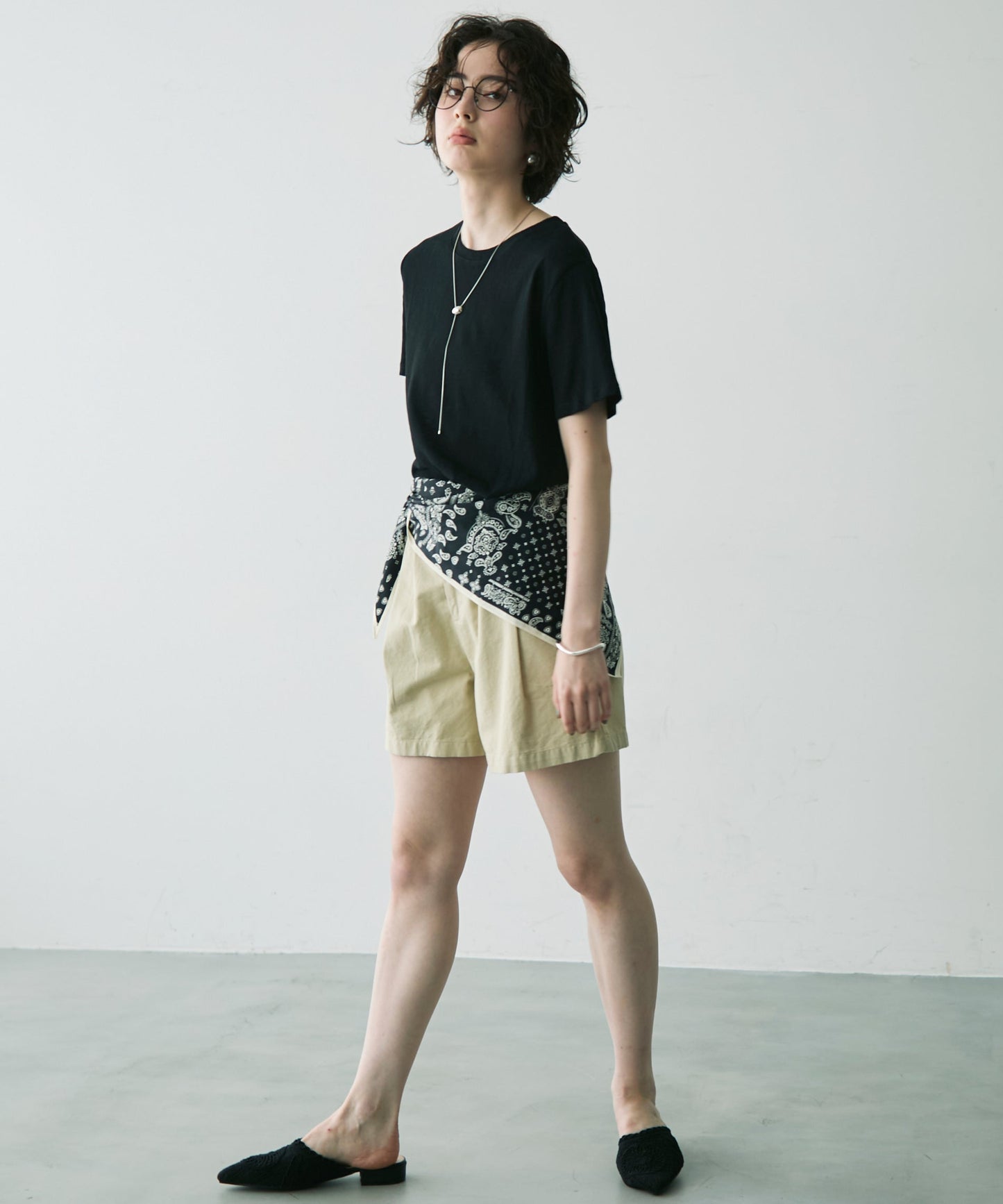 シアークルーネック半袖Tシャツ