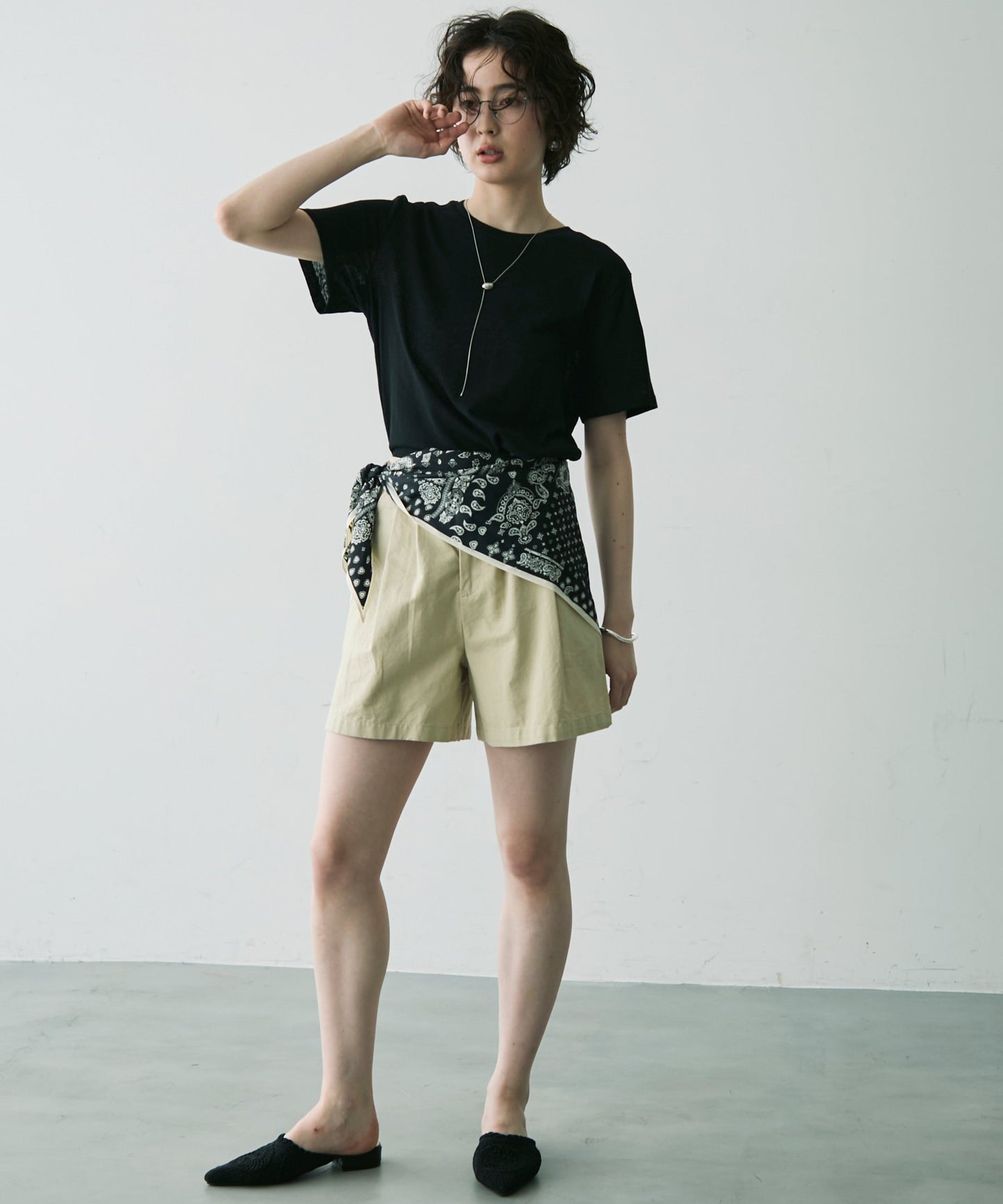 シアークルーネック半袖Tシャツ