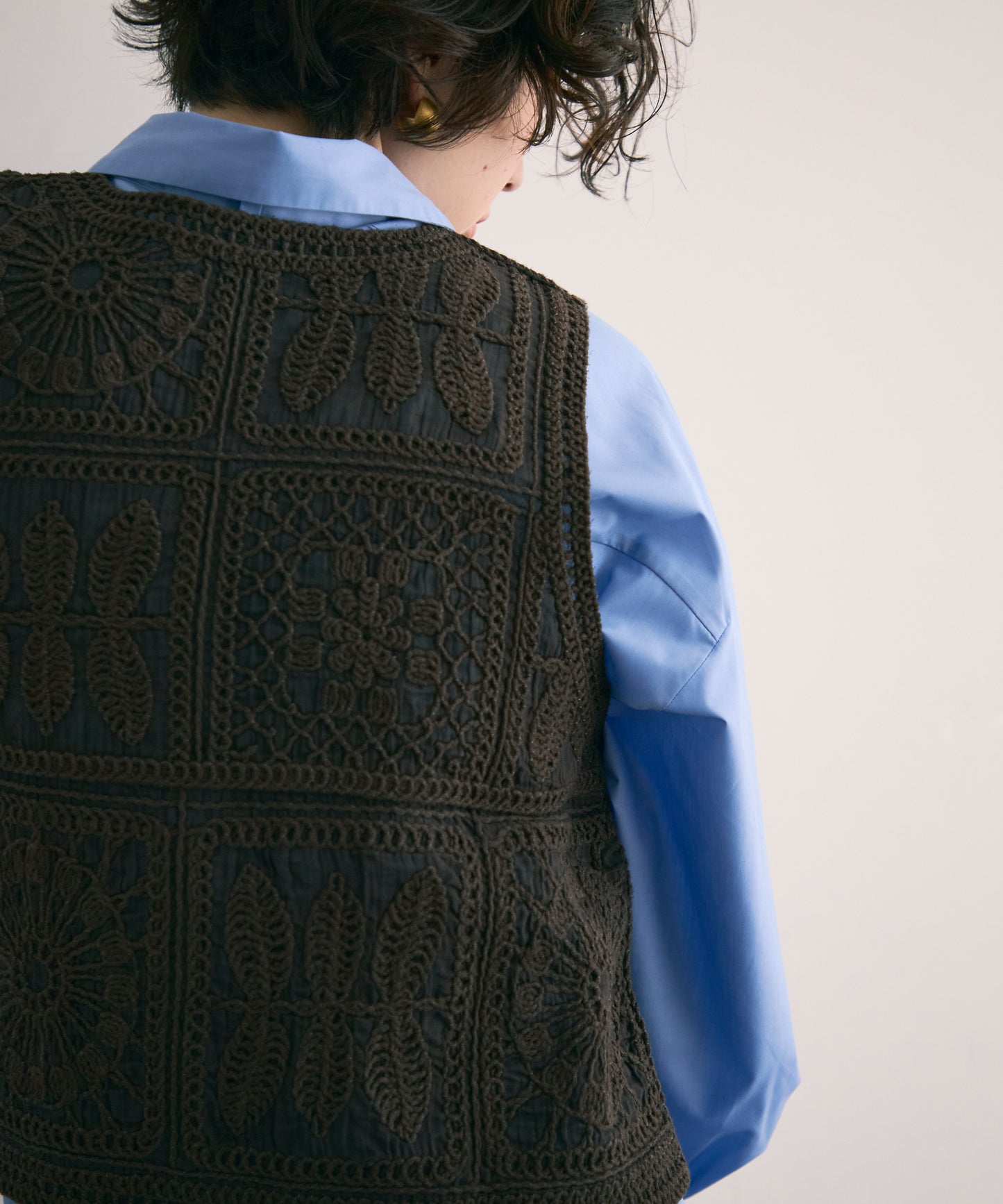 コットン刺繍ベスト