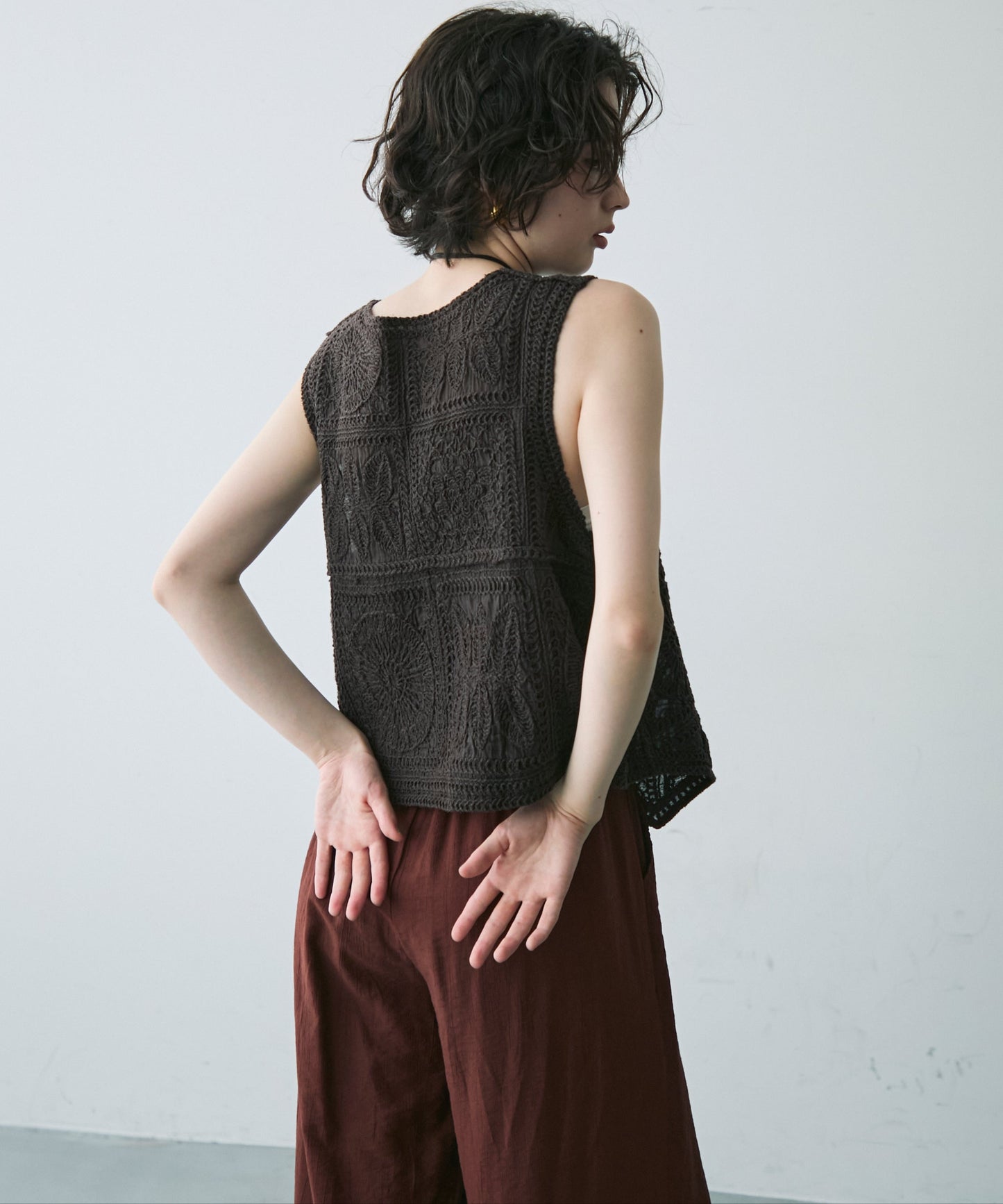 コットン刺繍ベスト