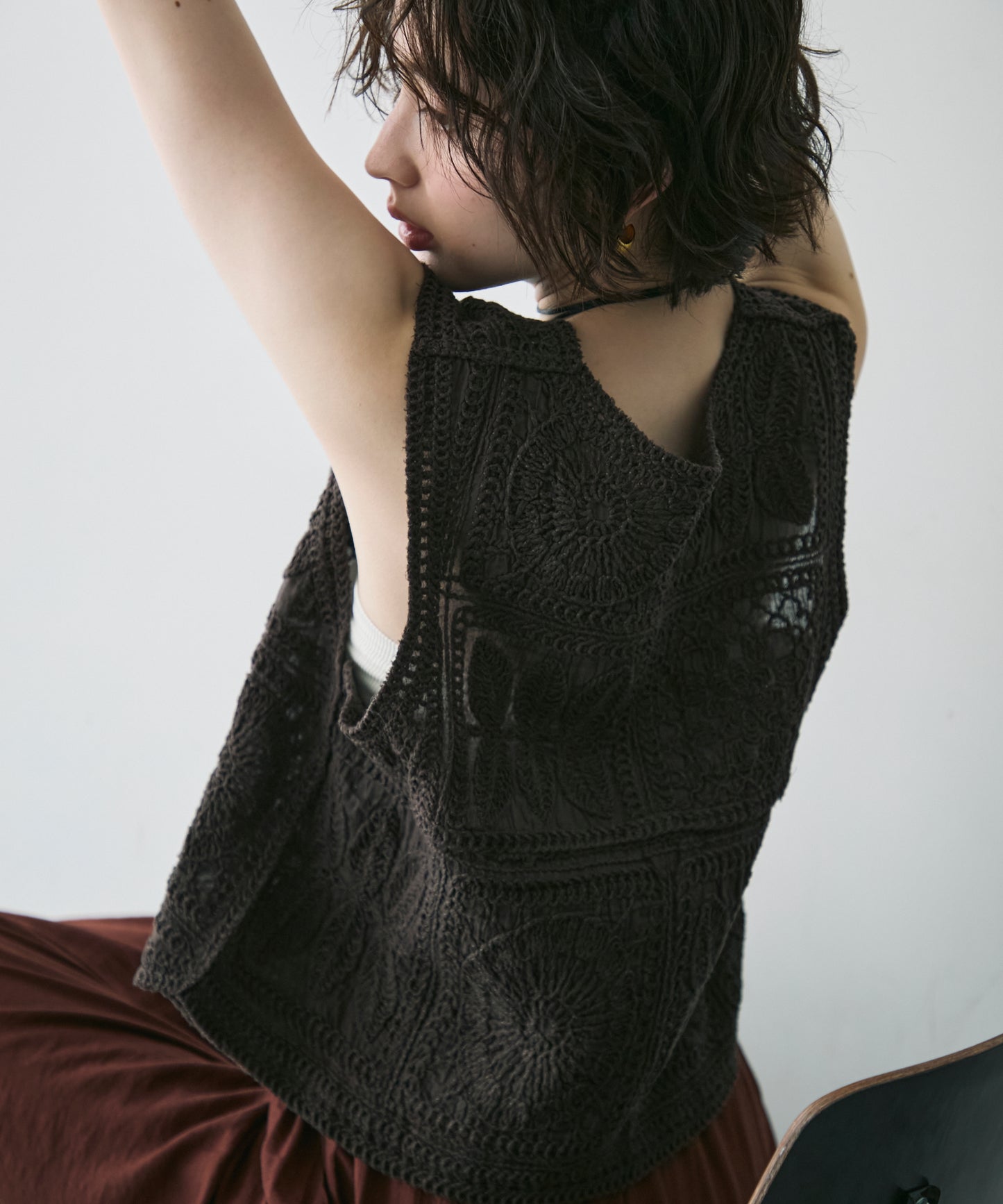 コットン刺繍ベスト