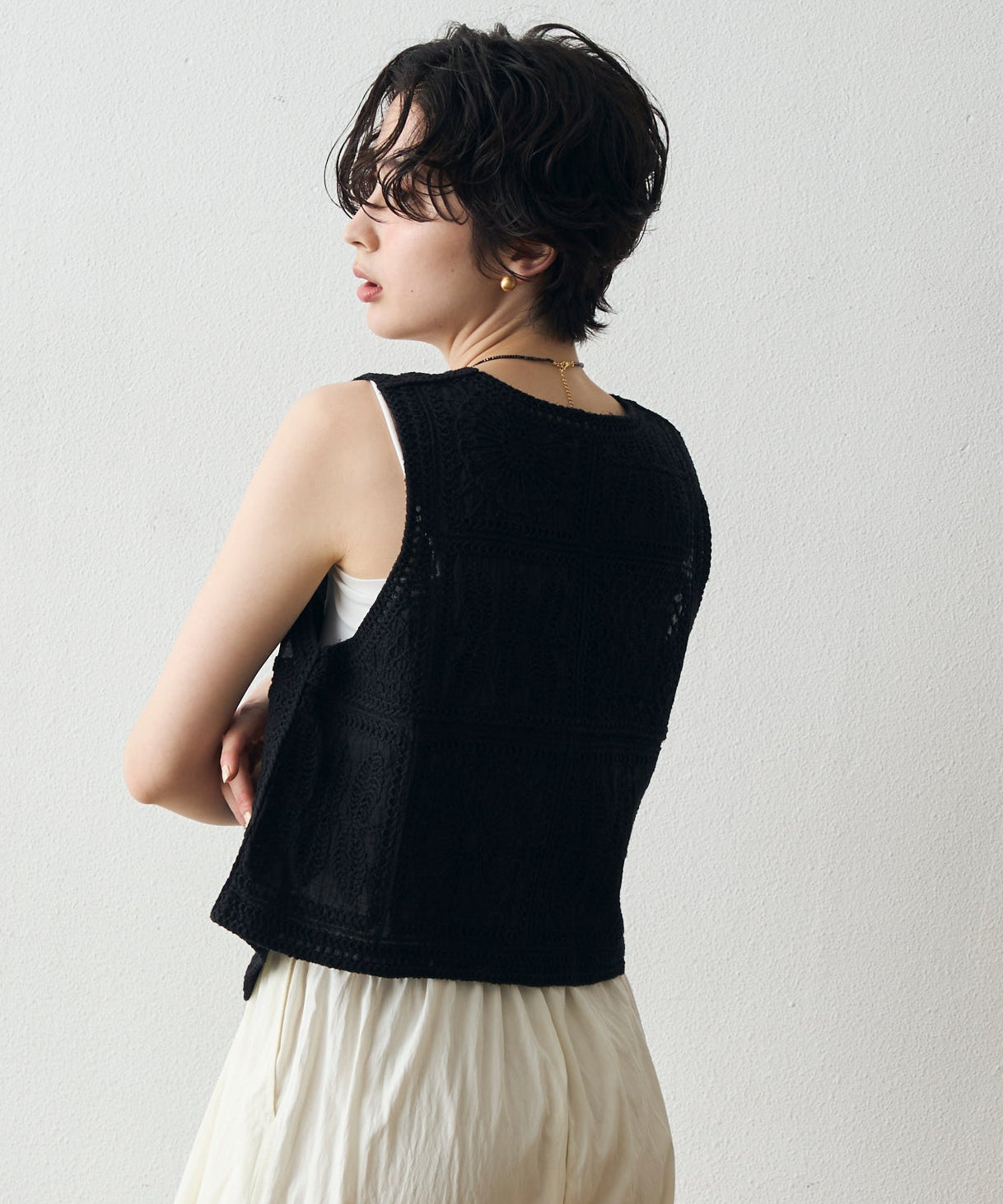 コットン刺繍ベスト