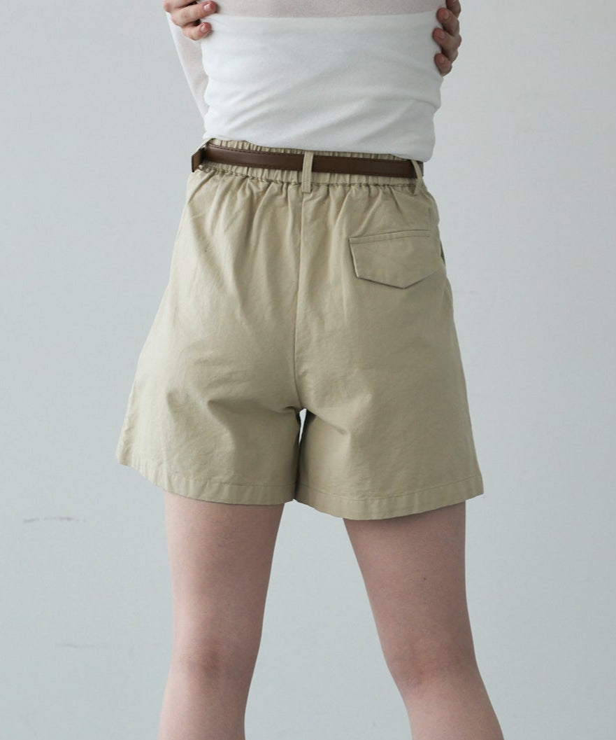 ベルト付きハーフパンツ
