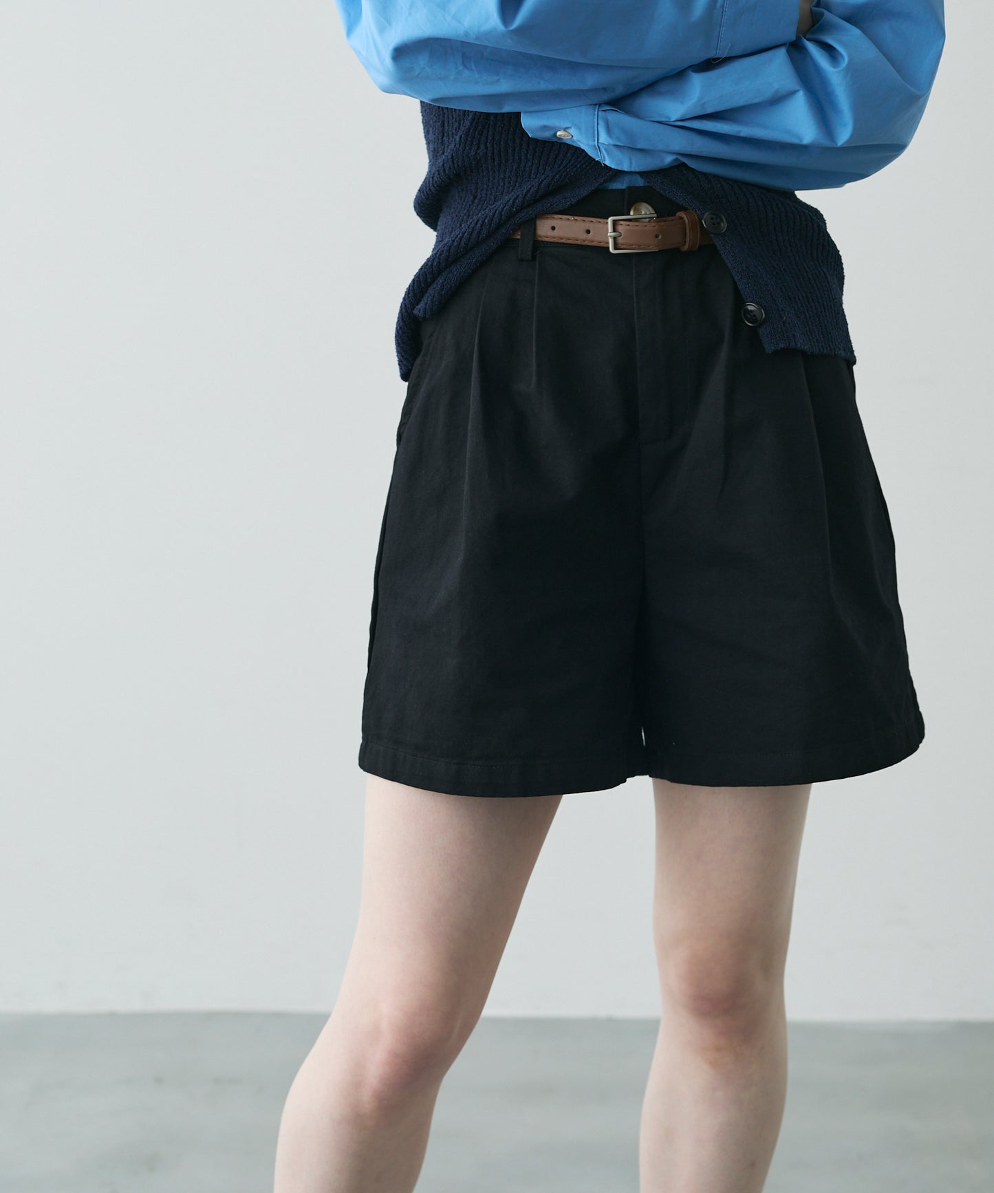 ベルト付きハーフパンツ