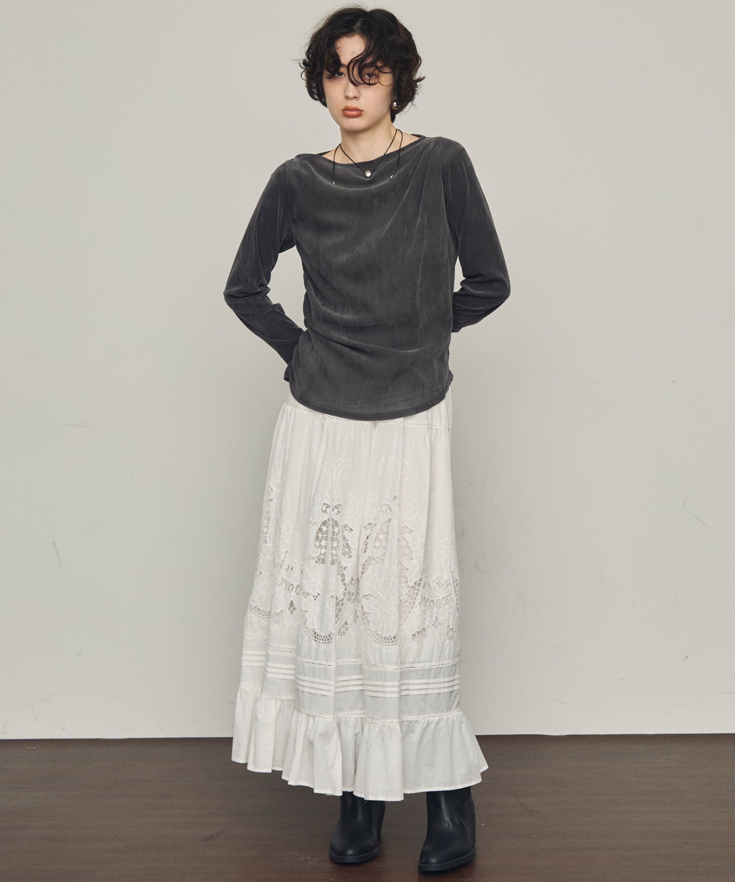 シアーベロアタックプルオーバー
