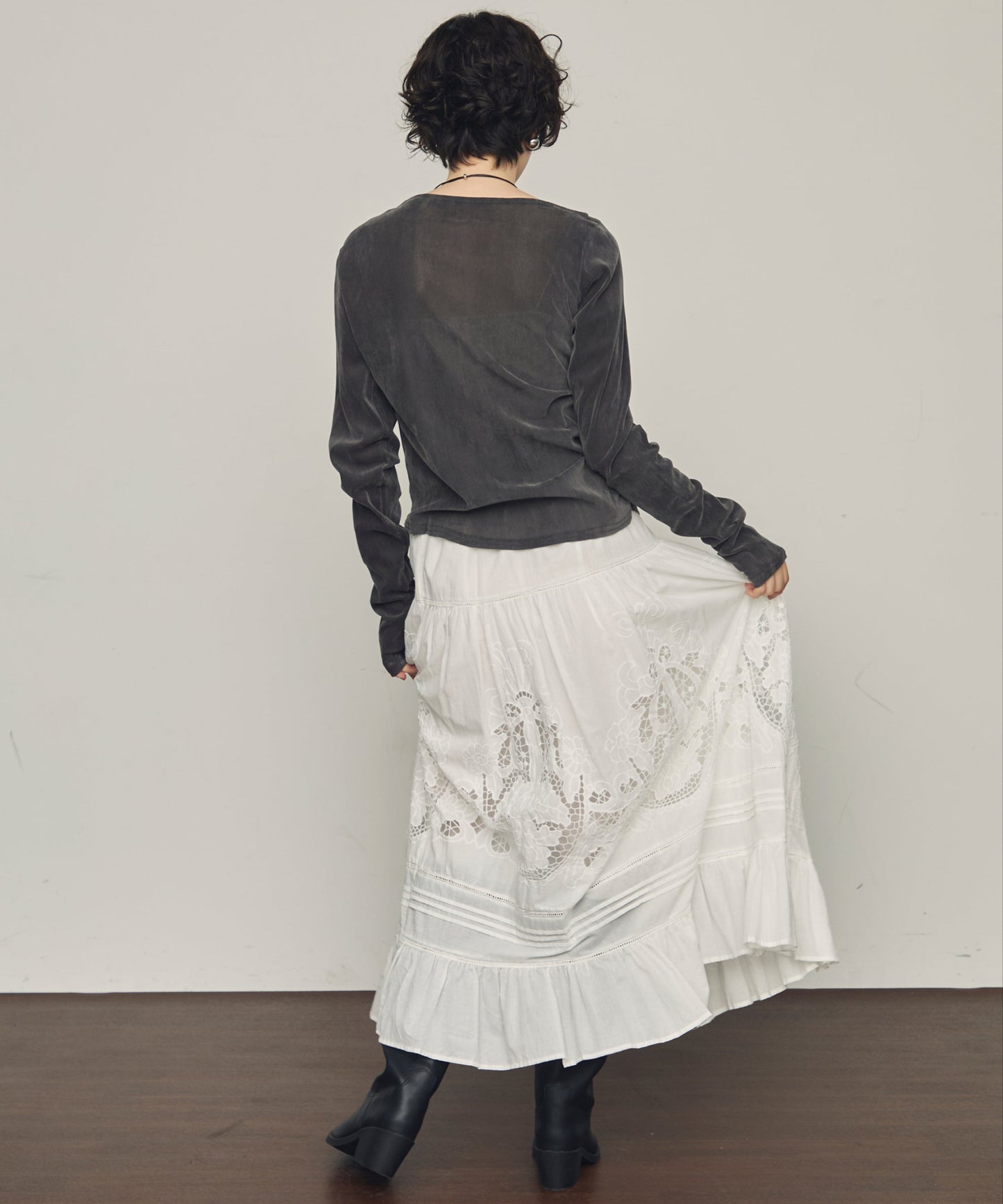 シアーベロアタックプルオーバー