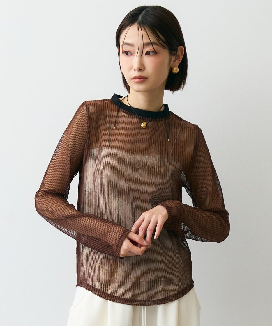 コードメッシュロングスリーブT