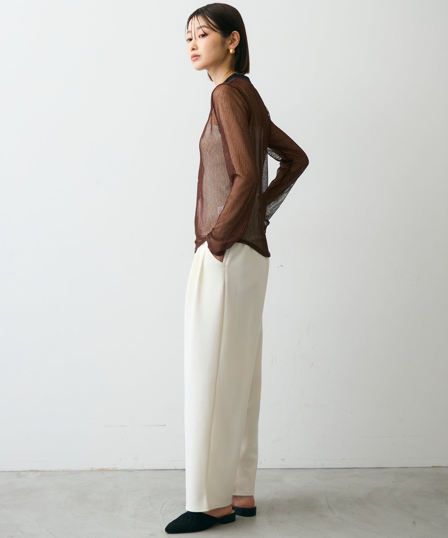 コードメッシュロングスリーブT