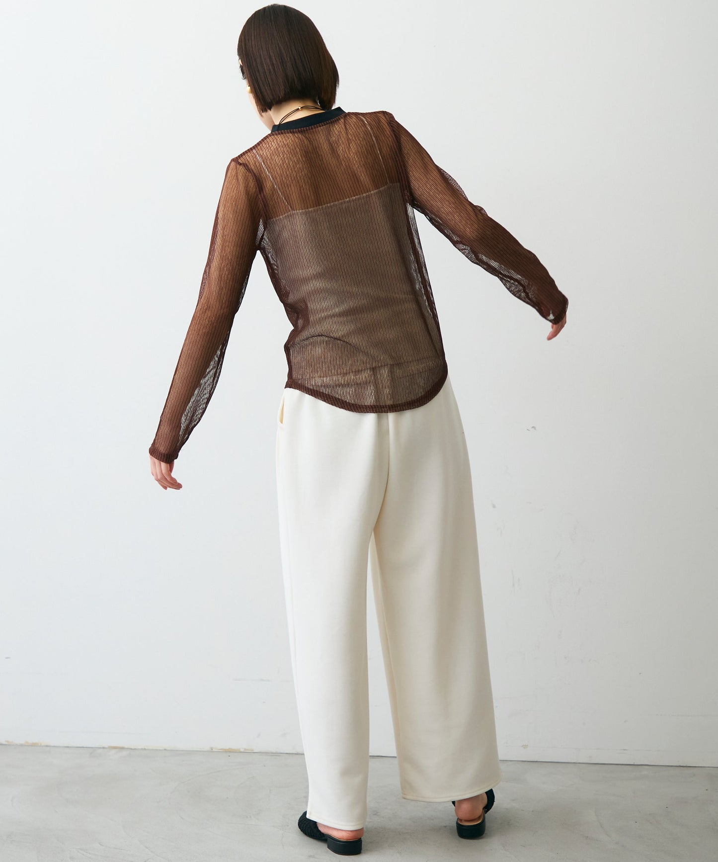 コードメッシュロングスリーブT