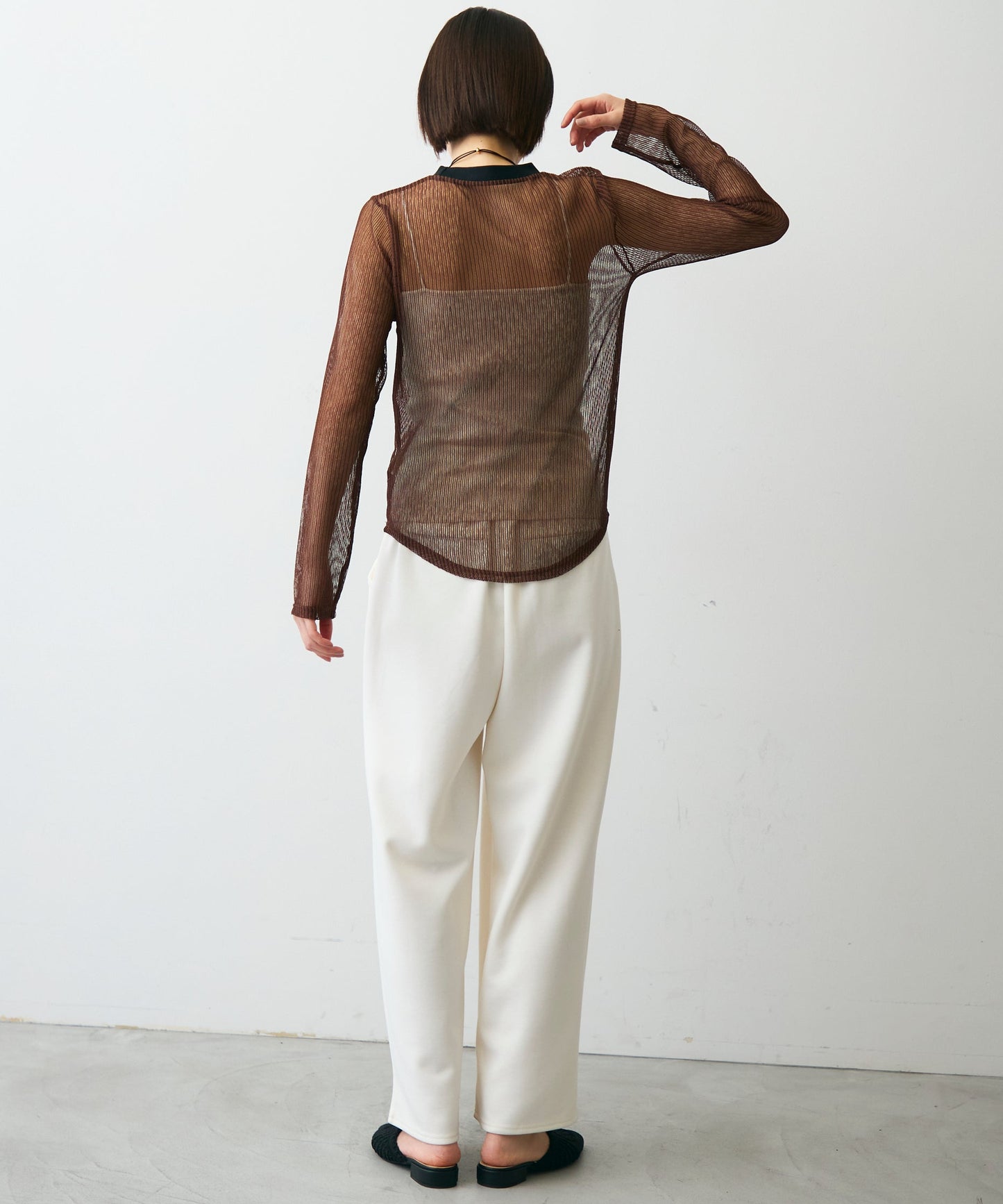 コードメッシュロングスリーブT