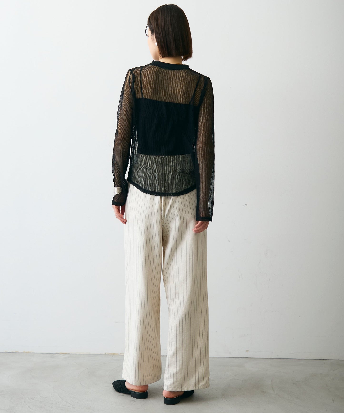 コードメッシュロングスリーブT