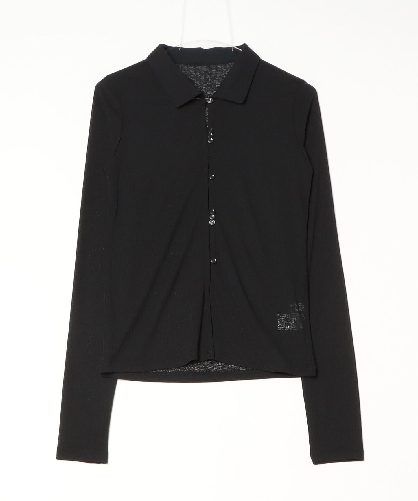 シアーテレコランダムボタンポロカーディガン