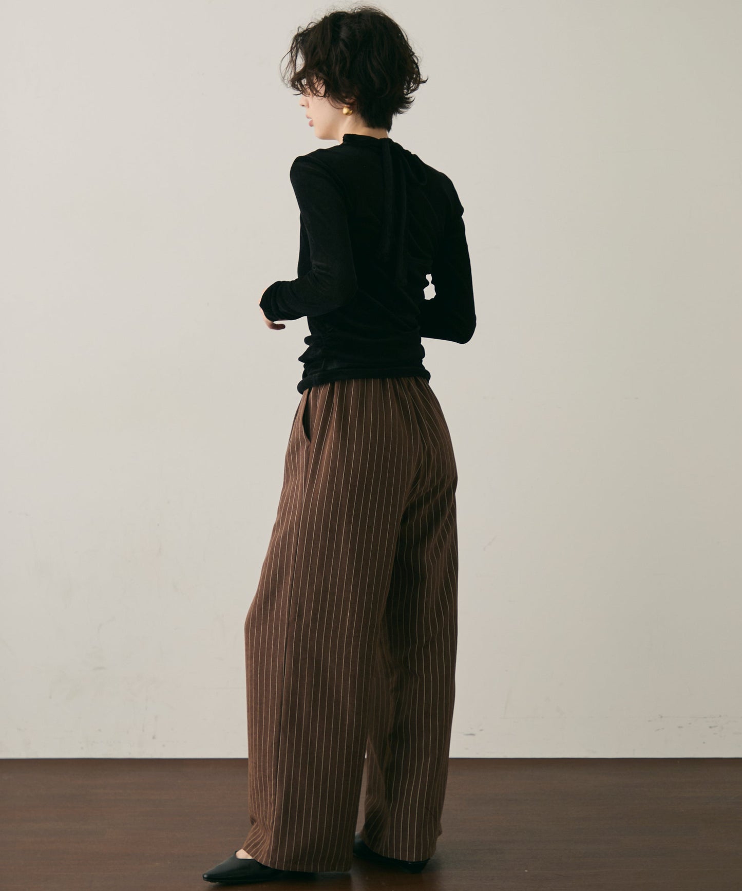 シアーフロッキーホルターネックレイヤードロンT